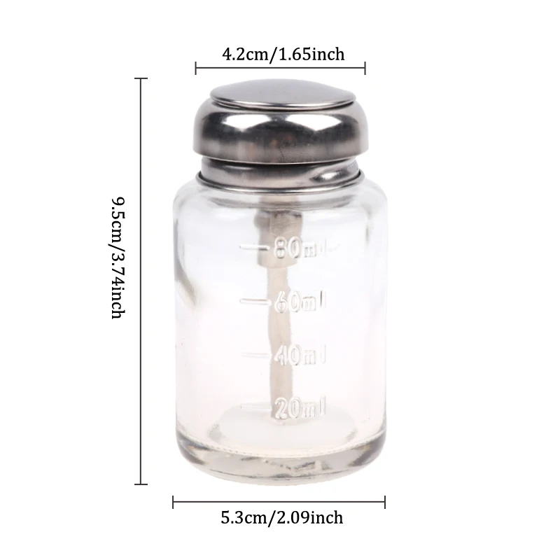 100Ml Dispenser Pomp Fles Nagellak Naar Beneden Duwverwijderaar Flessen Lege Pomppot Airless Pers Manicure Heldere Vloeibare Make-Up