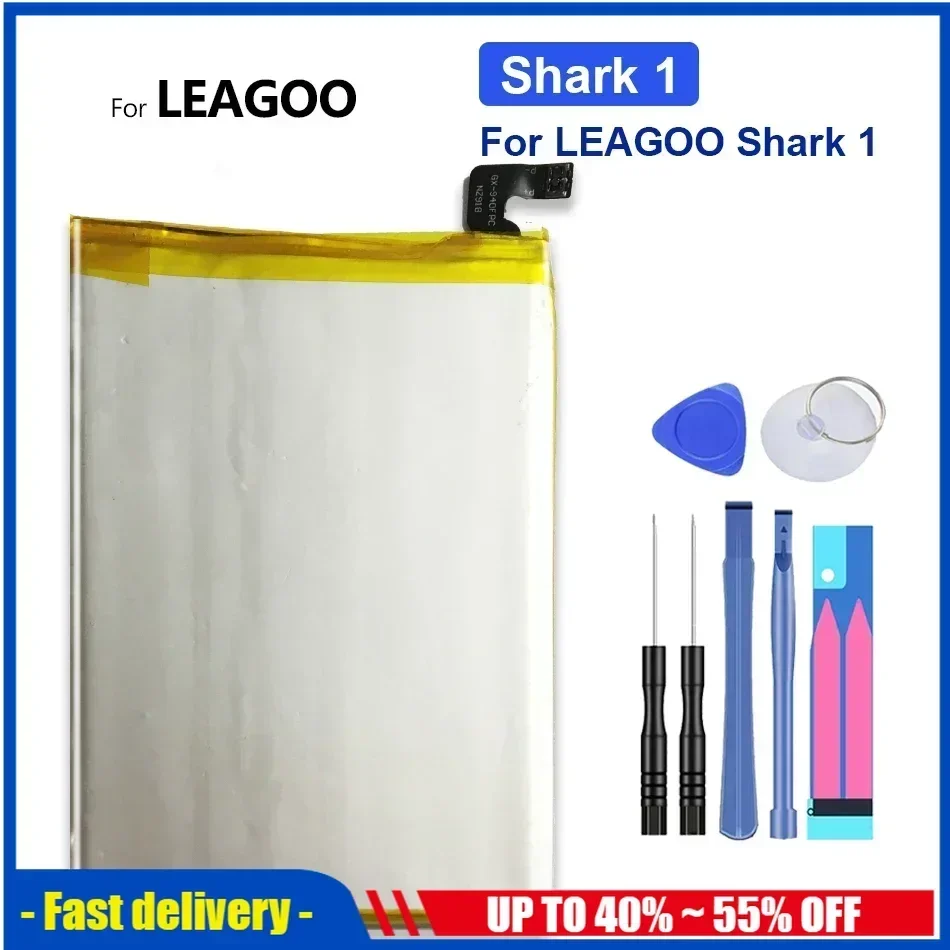 

Full Capacity 6000mAh Battery For Phone LEAGOO Shark 1, Shark1,