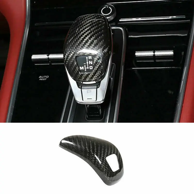 

Real Carbon Fiber Car Gear Shift Knob Cover Trim For Porsche Panamera 2017-2022