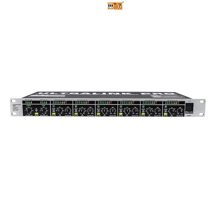 MX882 Professional Audio Crossover 8 in 2 Out DSP Digital Frequency Divider 8 Channel Signal Distribution Metal High Quality