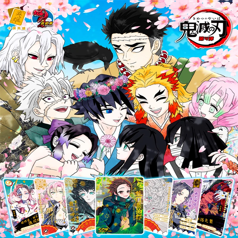 Demon Slayer Cards Kimetsu No Yaiba TCG Booster Box  Anime Figures Hobby Collection Tcg Playing Game Card For Children Gift Toy