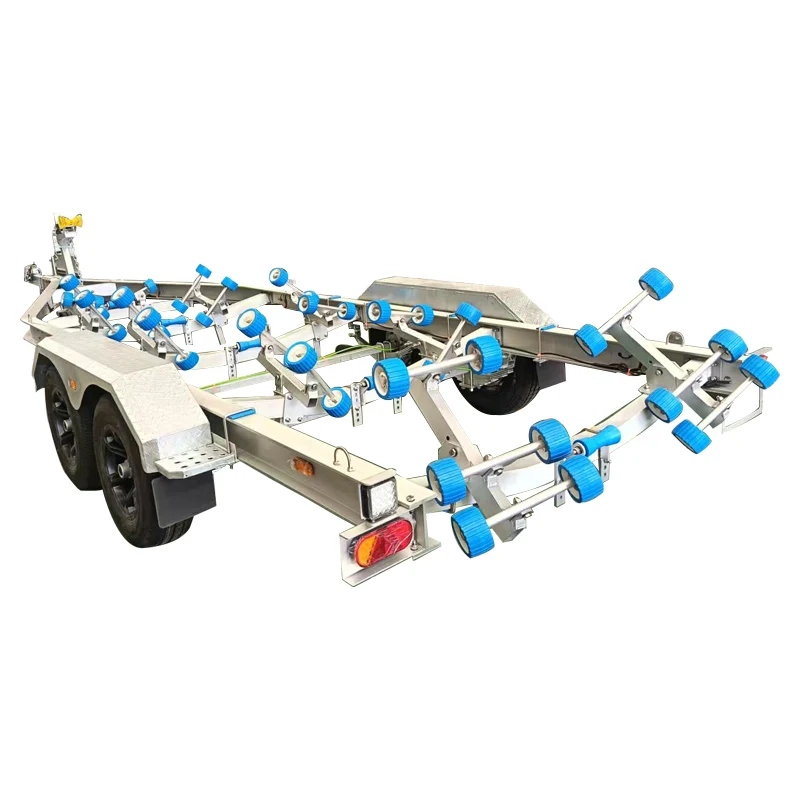 High-quality Silver Boat Trailers; Customizable Aluminum Boat Trailers 3000kg Payload Capacity