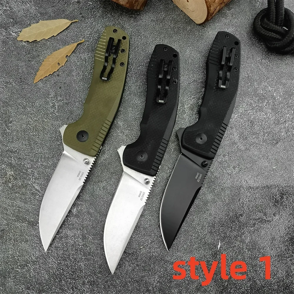 TAC XR Blackout Flipper Folding Pocket Knife D2 Blade G10 Handles Self-defense Utility Tactical Knives Outdoor EDC Multitool