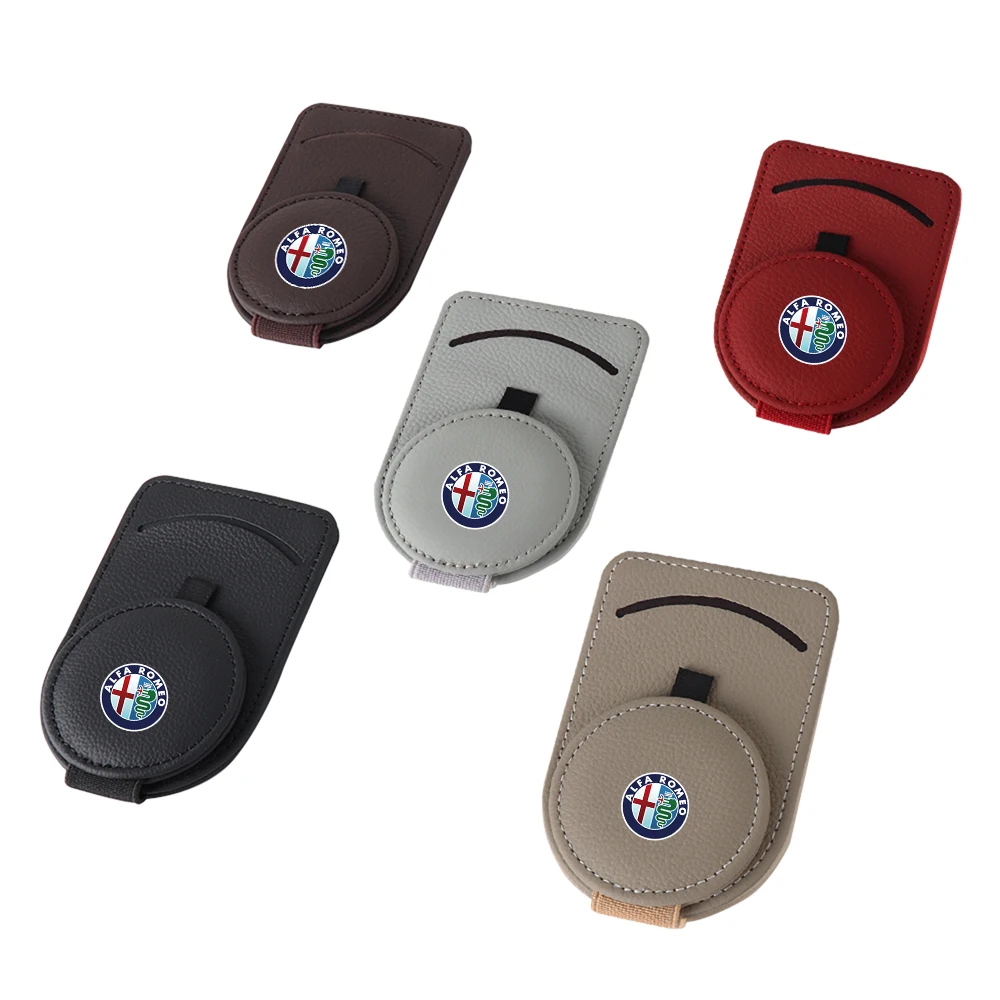 ل ألفا روميو سبورتيفا 159 الشمس قناع جبل نظارات كليب حامل نظارات شمسية للسيارة حافظة نظارات جلدية تخزين اكسسوارات السيارات