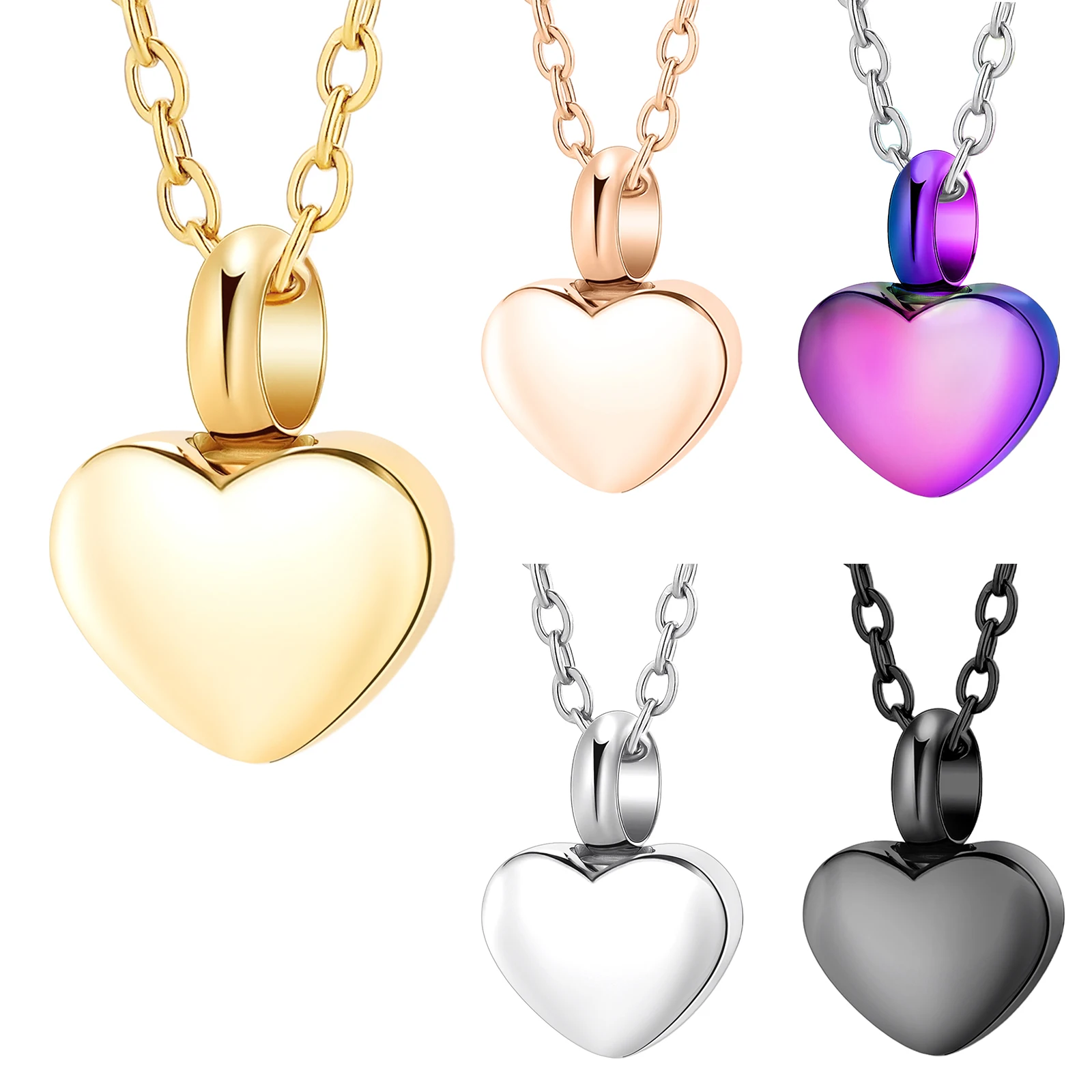 

Customize Urn Necklaces For Ashes - Mini Heart Cremation Urn Necklace for Ashes for Women Men Cremation Locket Jewelry Necklaces