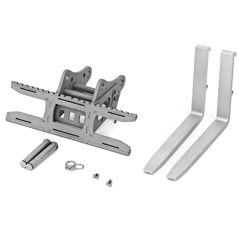 Lesu forcella a benna con pala a sgancio rapido in metallo per veicoli telecomandati per escavatore RC 1/14 374 AC360 ET30H ET26L Parts Toys