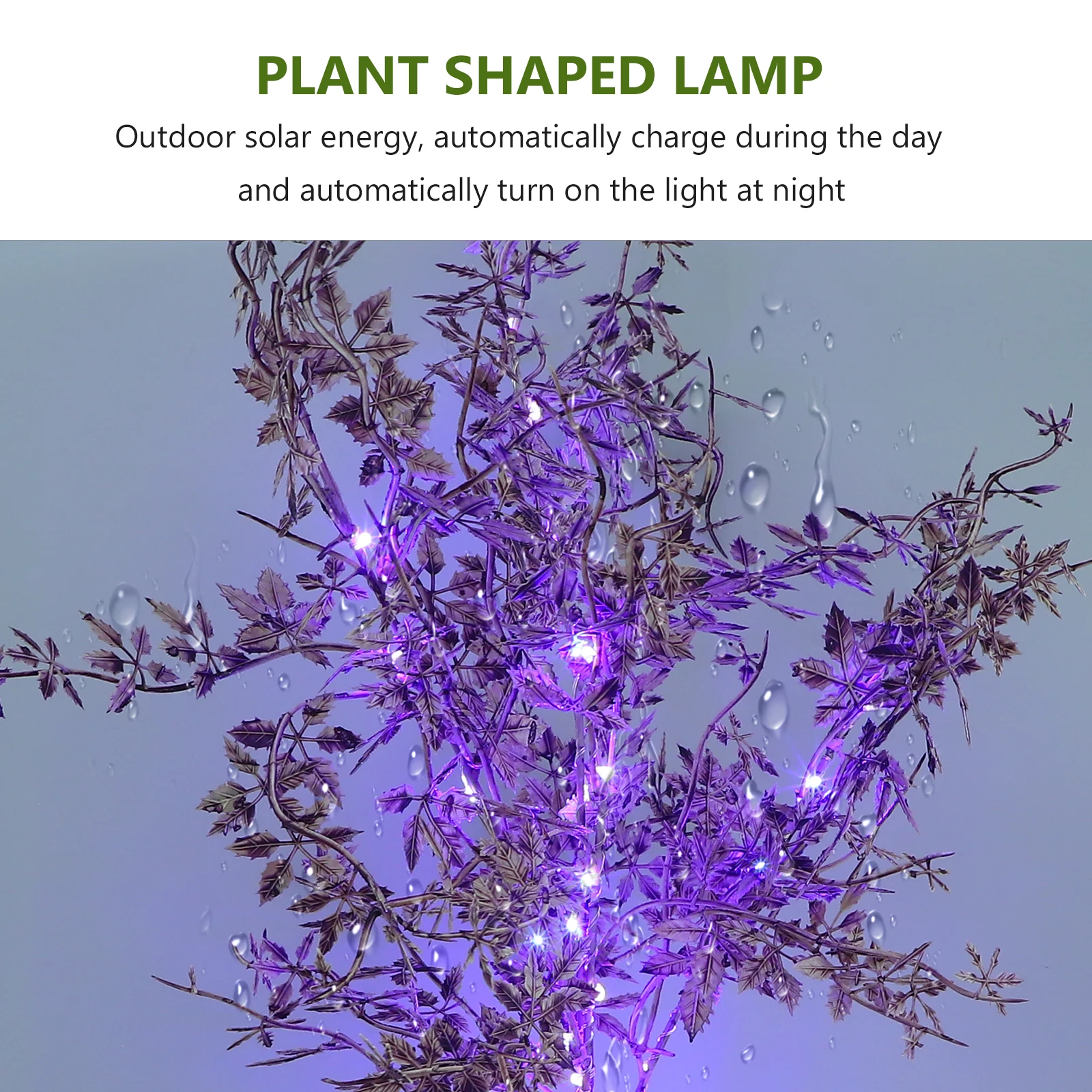 

Solar Simulation Lights Lantern Plant LED outside Outdoor Decorations Decorative Stainless Steel Pipe Garden for