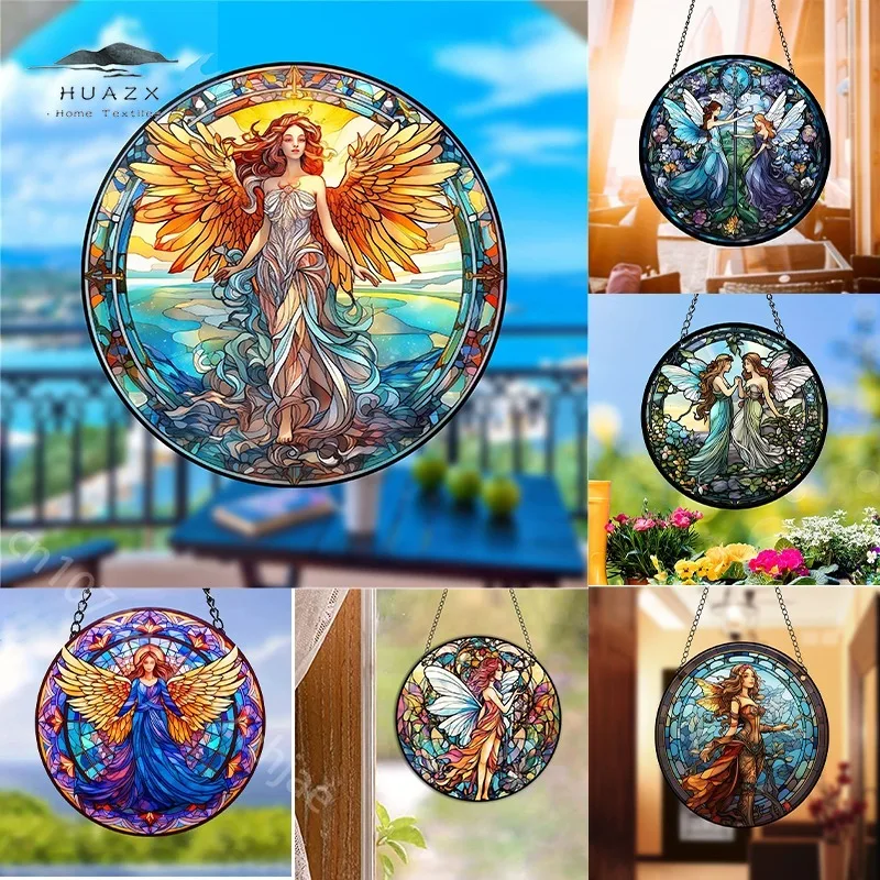 Glass Pattern Beautiful Fairy Suncatchers Stained Window Hangings Suncatcher Home Decoration Housewarming Gifts Sun Trap