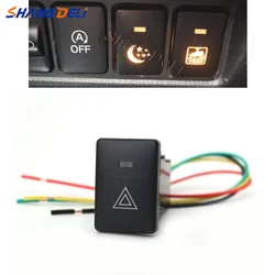 1PC Orange Led Light Car Hazard Warning Switch Button for Toyota Land Cruiser 07-20 Camry 06-16 Venza