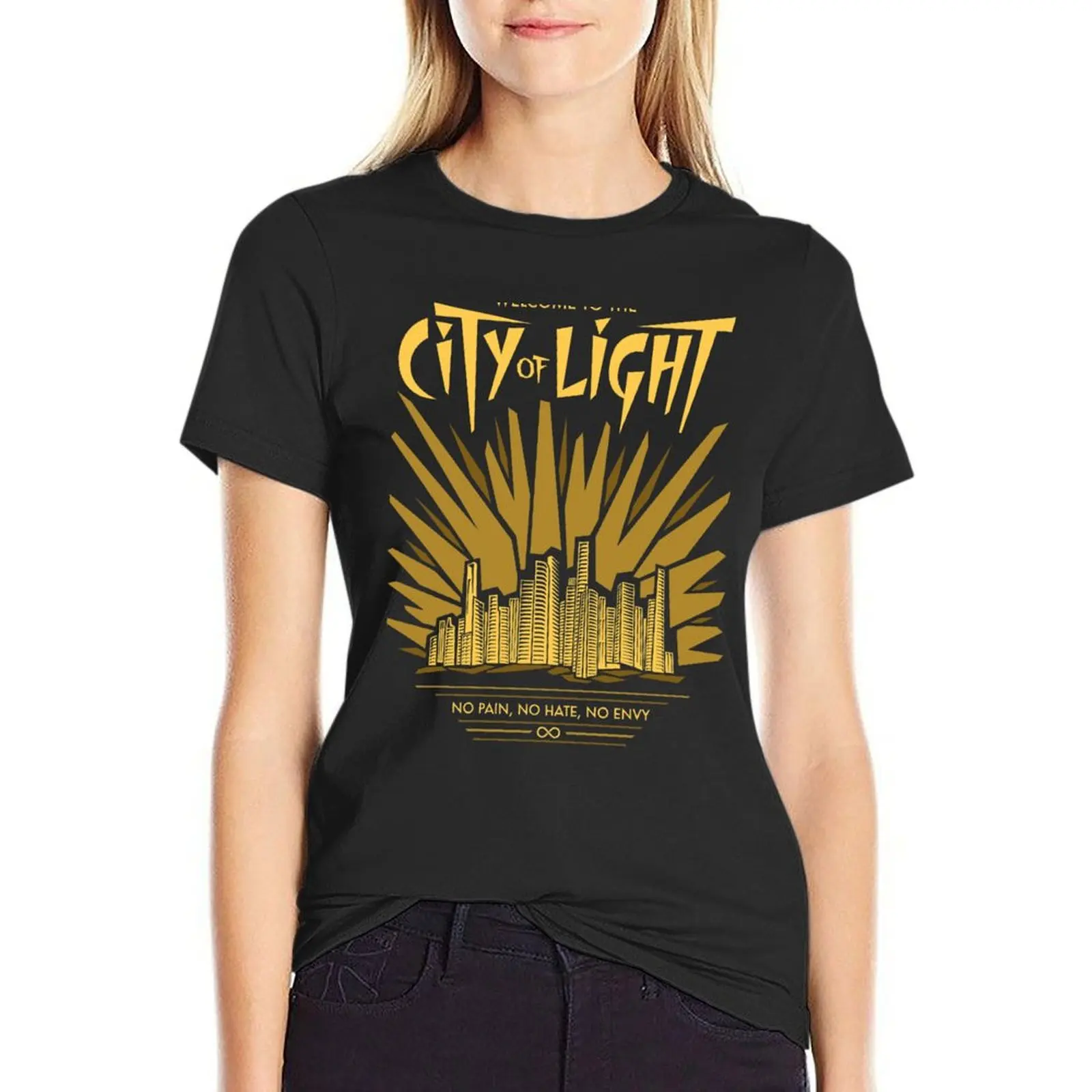 Welcome to the City of Light T-Shirt lady clothes cute clothes Aesthetic clothing graphic t-shirts for Women