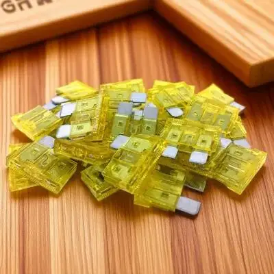 

25pcs 20A Auto Car Truck Fuse Kit 20 Amp Yellow Mini Fuses 20A Short Circuit Protection Zinc Alloy Hard Plastic