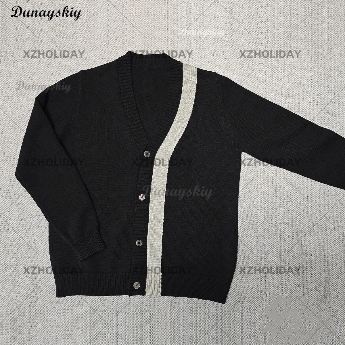 게임 사랑과 깊은 공간 Zayne 코스프레 블랙 코스튬, 성인 유니섹스 니트 카디건 스웨터, 후드 없는 상의, 맞춤형 크리스마스 의상