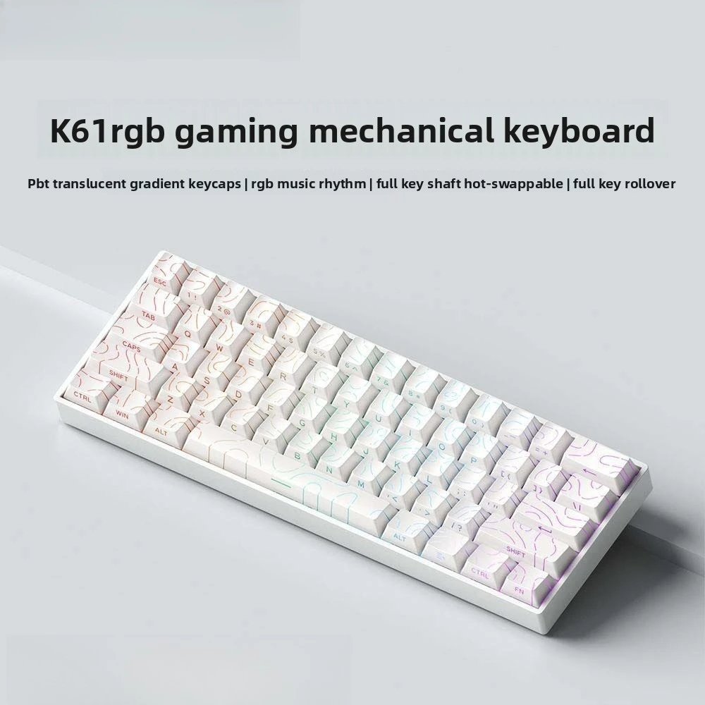 Bluetooth 2.4G Wireless Mechanical Keyboard 60 Percent 61 Keys RGB Gaming Keyboards PC Mobile Phone Teclado Mecanico Sem Fio