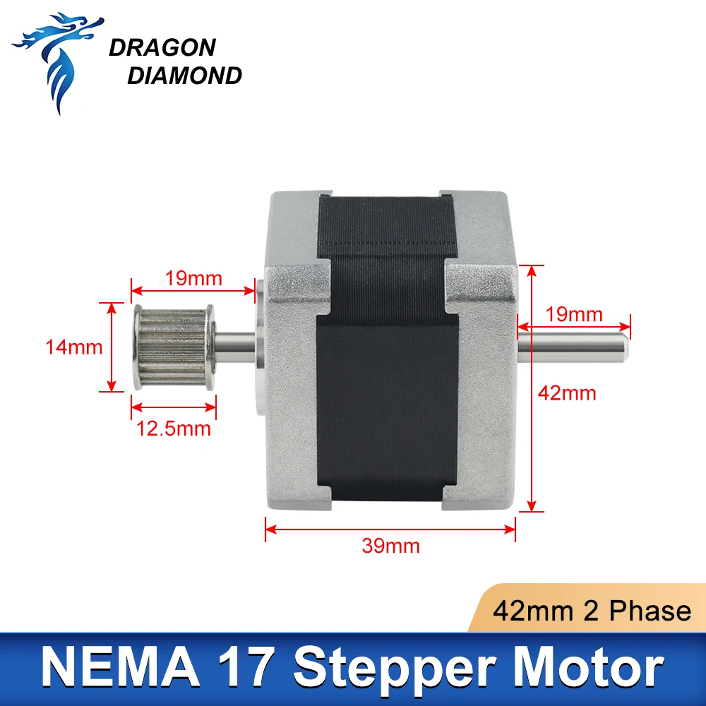 Imagem -05 - Motor de Passo Nema 17 para Impressora 3d Fases K40 0.6a 42 mm Linhas Máquina de Gravação Cnc