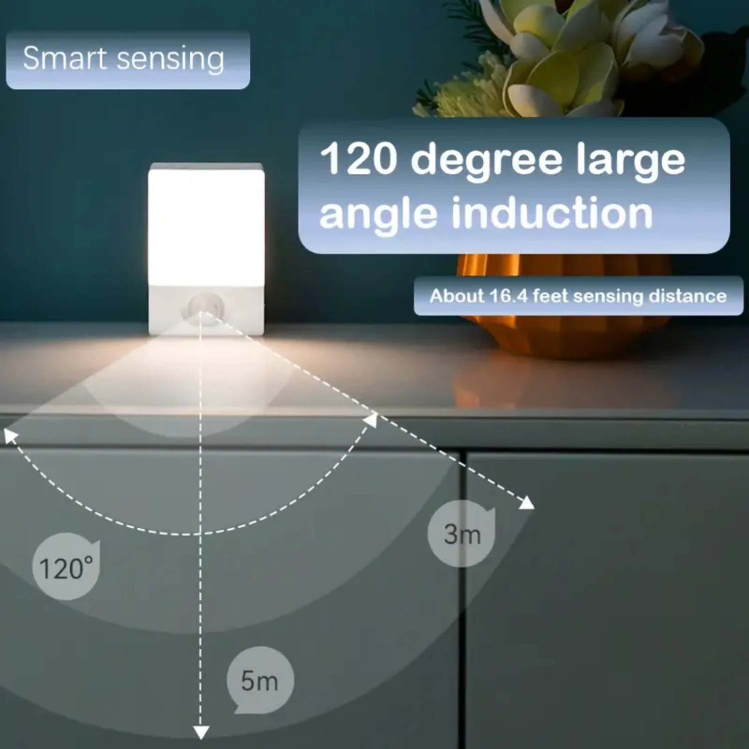 Luce con sensore per culla Luce notturna a LED Corridoio Bagno Camera dei bambini Sveglia sul comodino Luce atmosferica Luce con sensore del corpo umano, Stati Uniti