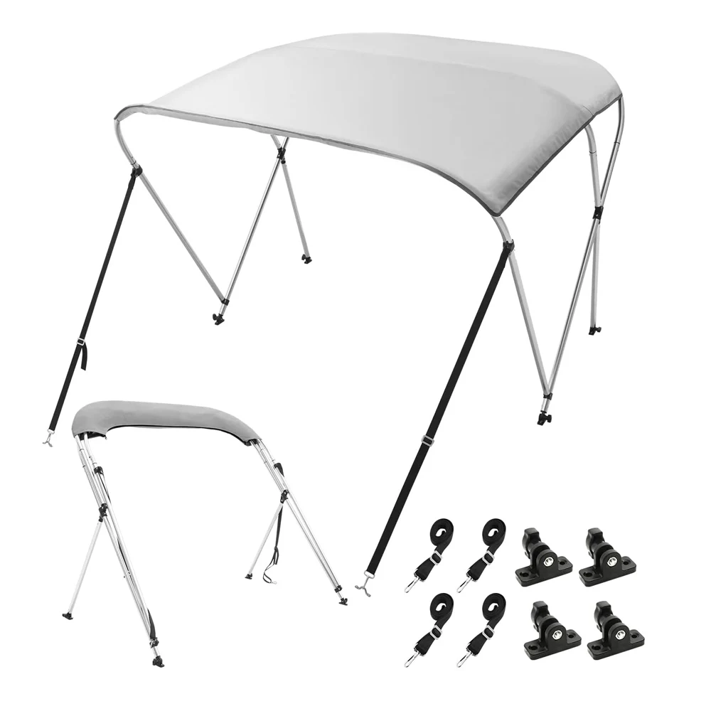 Canopy Waterproof 600D Oxford cloth + aluminum tube 3-4 Bow Bimini Boat Top Cover Sun Shade Boat