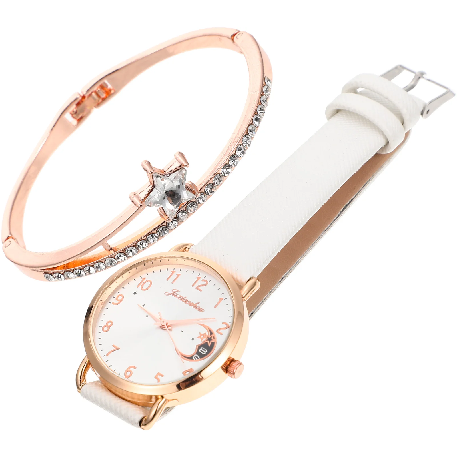 Ladies Moon Watch Bangle Bracelets for Woman Gifts Star Delicate Festival Decoration and Decorate Miss