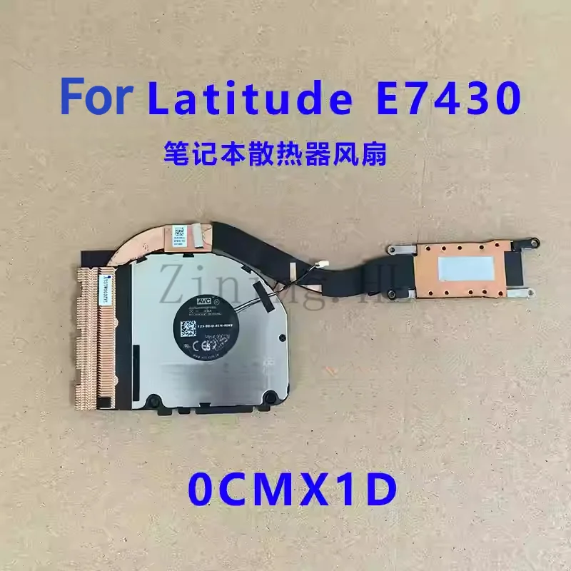 New for Dell Latitude 7430 E7430 Heat Sink Copper Pipe Module Fan 0CMX1D 0M6WC9