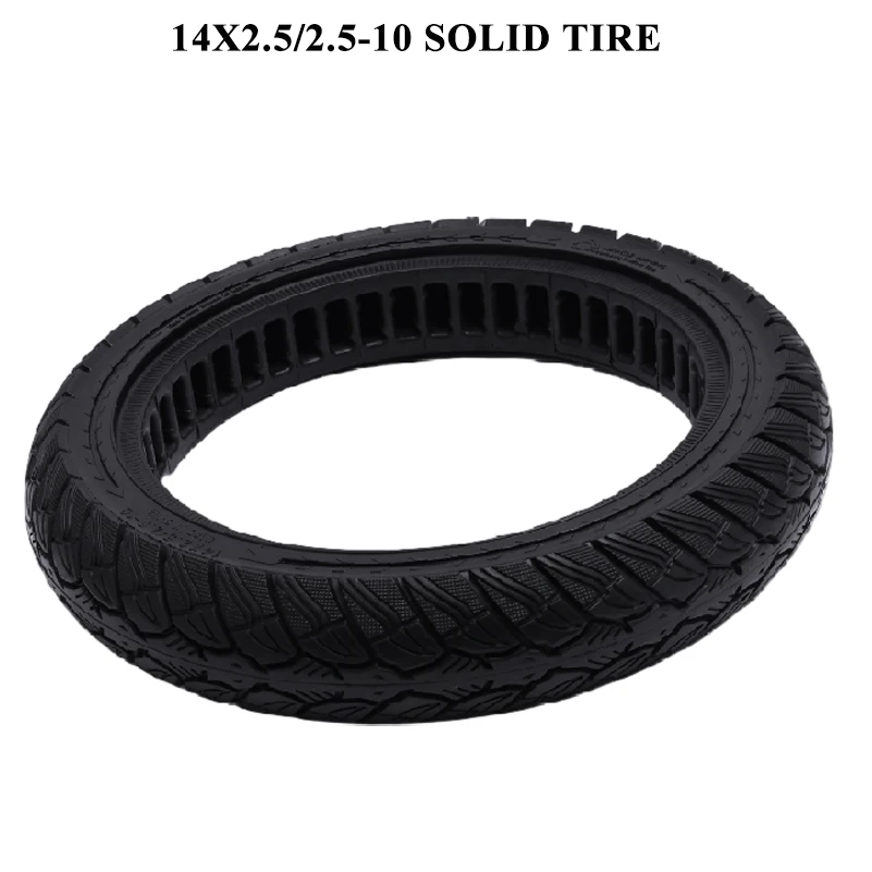 For 14 inch non inflatable 14X2.50 solid tyre anti puncture tyre replacement14X2.50（2.50-10） solid tyre suitable
