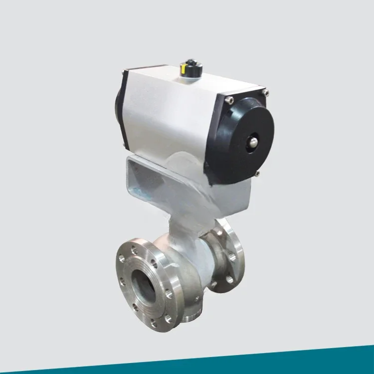 Pneumatic V-type flow pneumatic shut-off valve adjustment type QV640H-16CP intelligent positioner YT3300