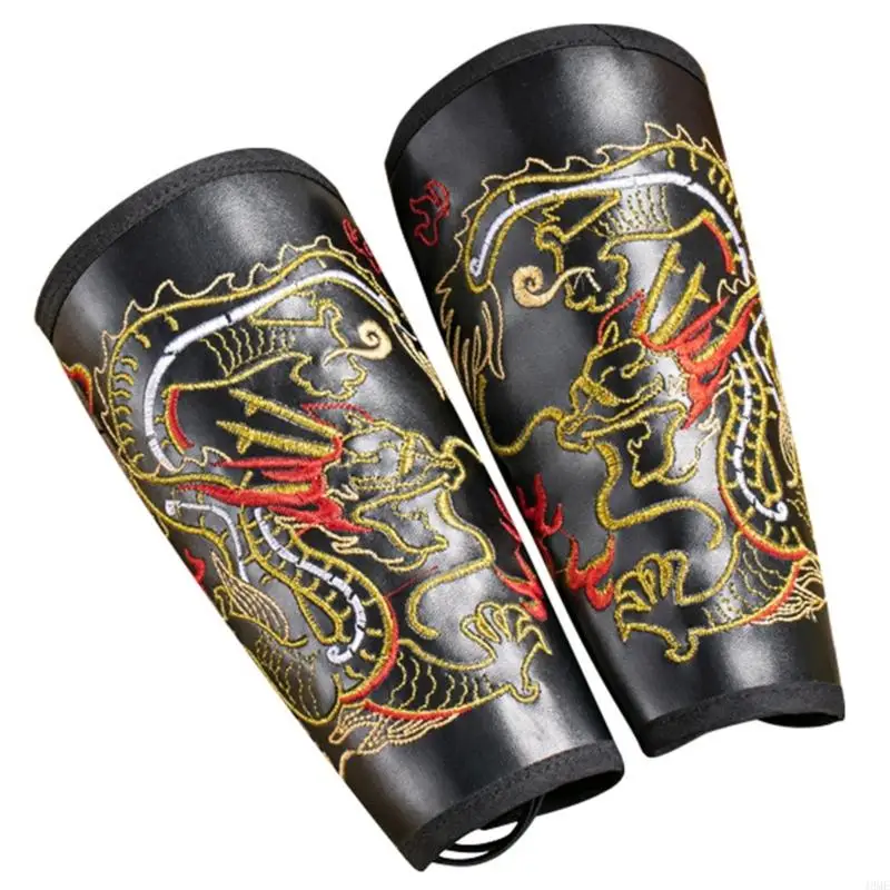 49ME Embroidered Arm Gauntlets Han fu Armor Bracers Adult Cosplay Party Arm Guards Stage Props Arm Cuffs Costume Accessory