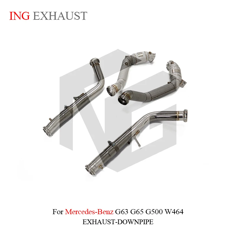 

ING High Performance Catless Tube Header Downpipe for Mercedes BENZ G500 G63 W464 4.4t Exhaust Engine Muffler Escape Pipe