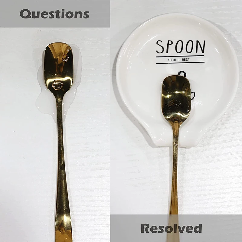 Multipurpose Ceramic Spoon Rest Pad White Spoon Holder Kitchen Utensils Tableware Spoon Holder