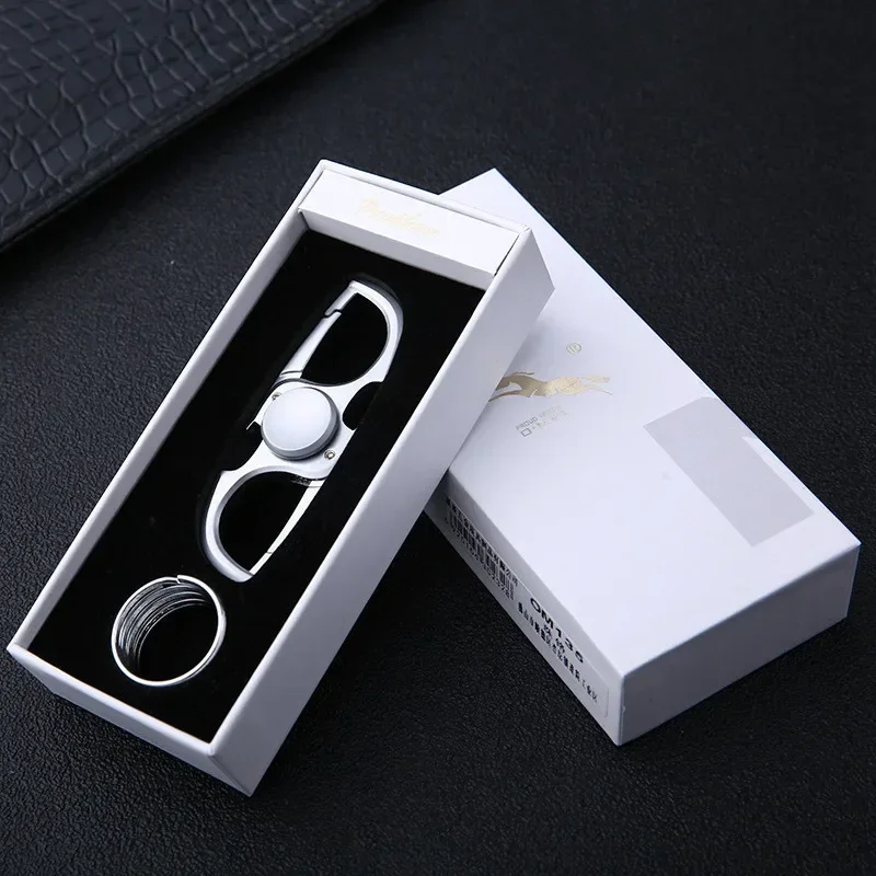 Aoma Fidget Spinner Keychain men\'s creative Design Gift Stainless Steel car key waist Pendant Ring Creative fidget toys