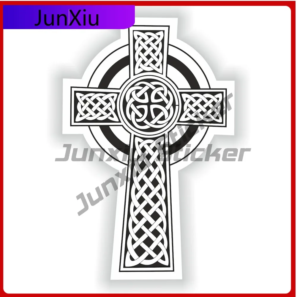 Celtic Cross Black Ireland Religion Sticker Custom Decals Vintage Stickers Decals Camper Bumper Bicycle Accessories Refit Sticke