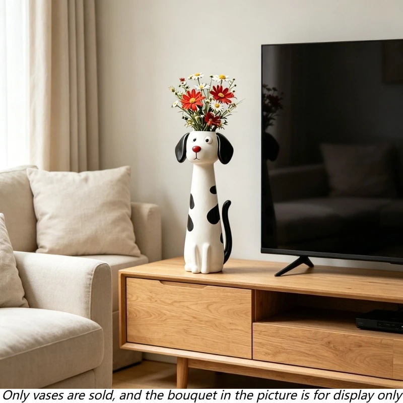 Puppy Vase Creative Cartoon Design Vases Living Room Desktop Small Vases Household Indoor Outdoor Decorative Vases Minimalist
