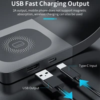 4 in 1 Wireless Charger Metal Shell Magnetic 15W Fast Charging Station Stand for iPhone 12-17 Mobile Phones Airpods Apple Watch 4