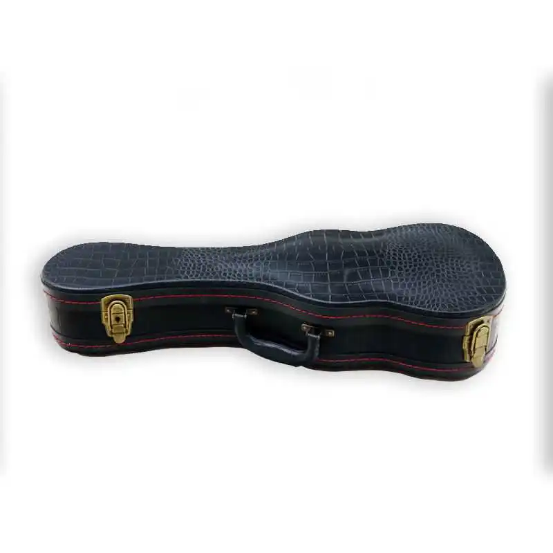 Ukulele Case 21 23 26 Inch, Hard Shell Guitar Box with Silver Lock, Wooden Ukulele Storage Bag, Protective Instrument Case