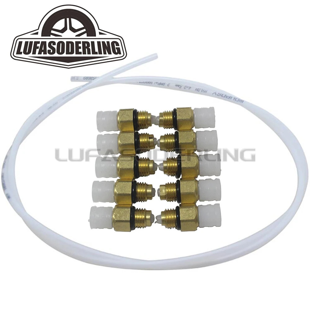 

5 Meters Outside Diameter 4mm Nylon Air Pipe + 10x M8 Air Valves For Mercedes-Benz, Air Suspension Compressor Repair Kit