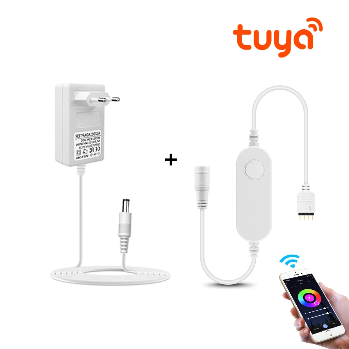 

Трансформатор мощности светодиода с контроллером Tuya Smart Life RGB, адаптер драйвера светодиода A-3A 12 В 24 В для панели лампы/светодиодной ленты 2835