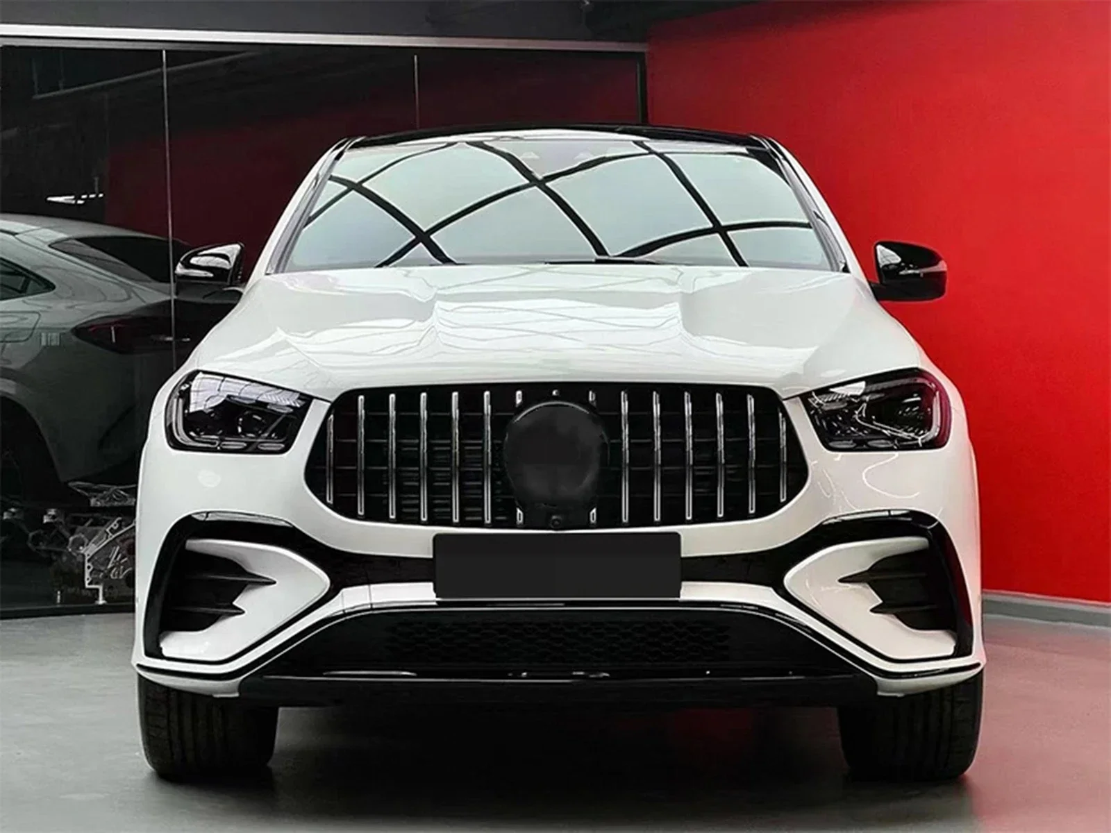 New！ Front Grille Grill For Mercedes Benz W167 GLE Class GLE350 GLE450 GLE580 2024 Sport GT R Style Upper Bumper Hood Mesh W/ Br