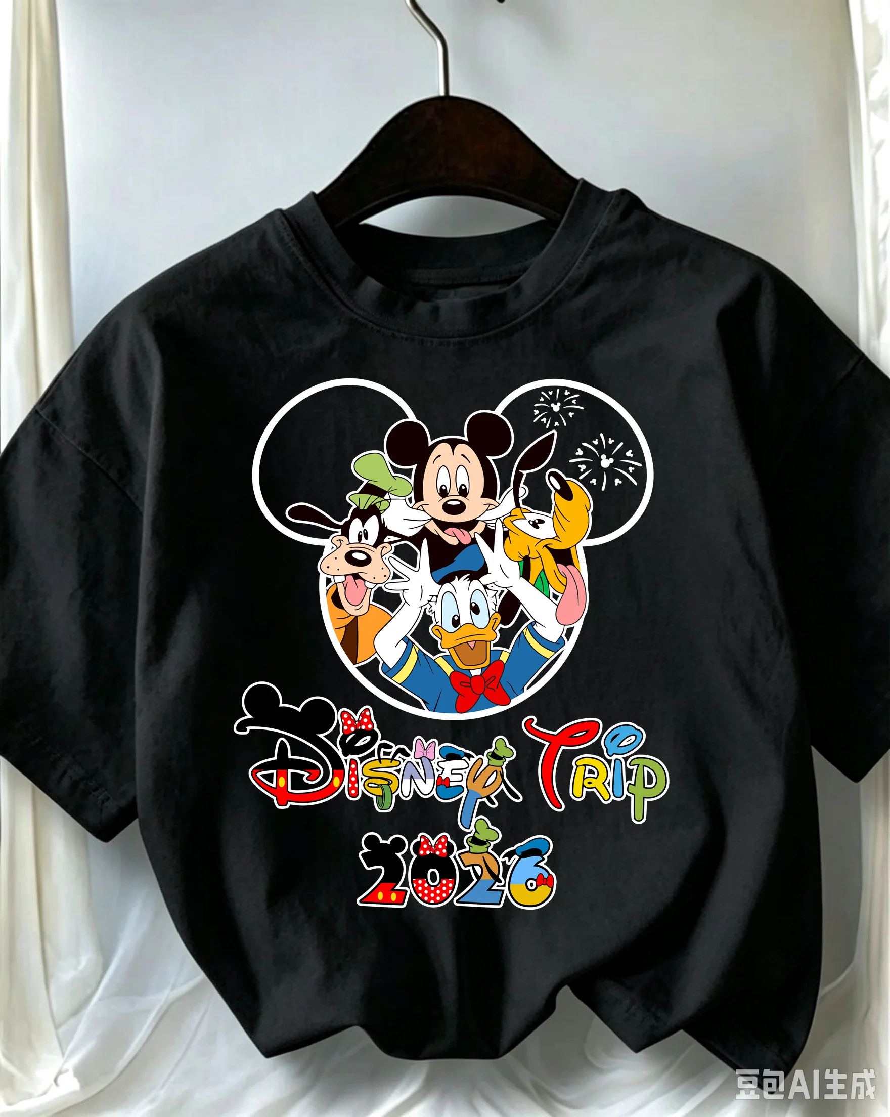 2026 New Disney Princess Elsa Anna Print Girls T Shirt Summer Short Sleeve Soft Breathable Casual Kids Birthday Party Daily Wear