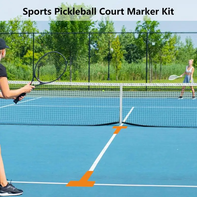 Court Lines Marker Kit Outdoor Pickleball Court Throw Down Markers Bright Colors Marking Tool For Baseball Tennis Volleyball