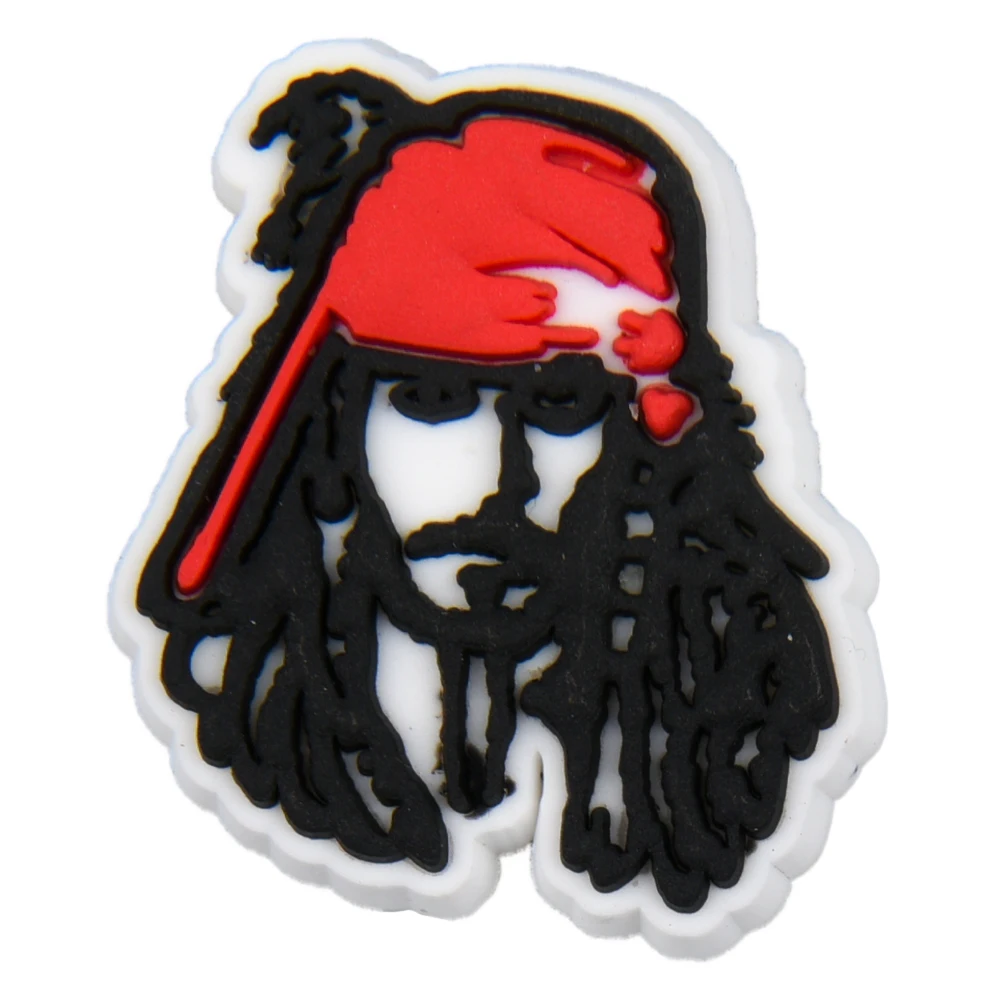 New Arrival Johnny Depp Shoe Charms PVC Decorations for Clogs Sandals Wristband Accessories Men Women Holiday Party Gifts