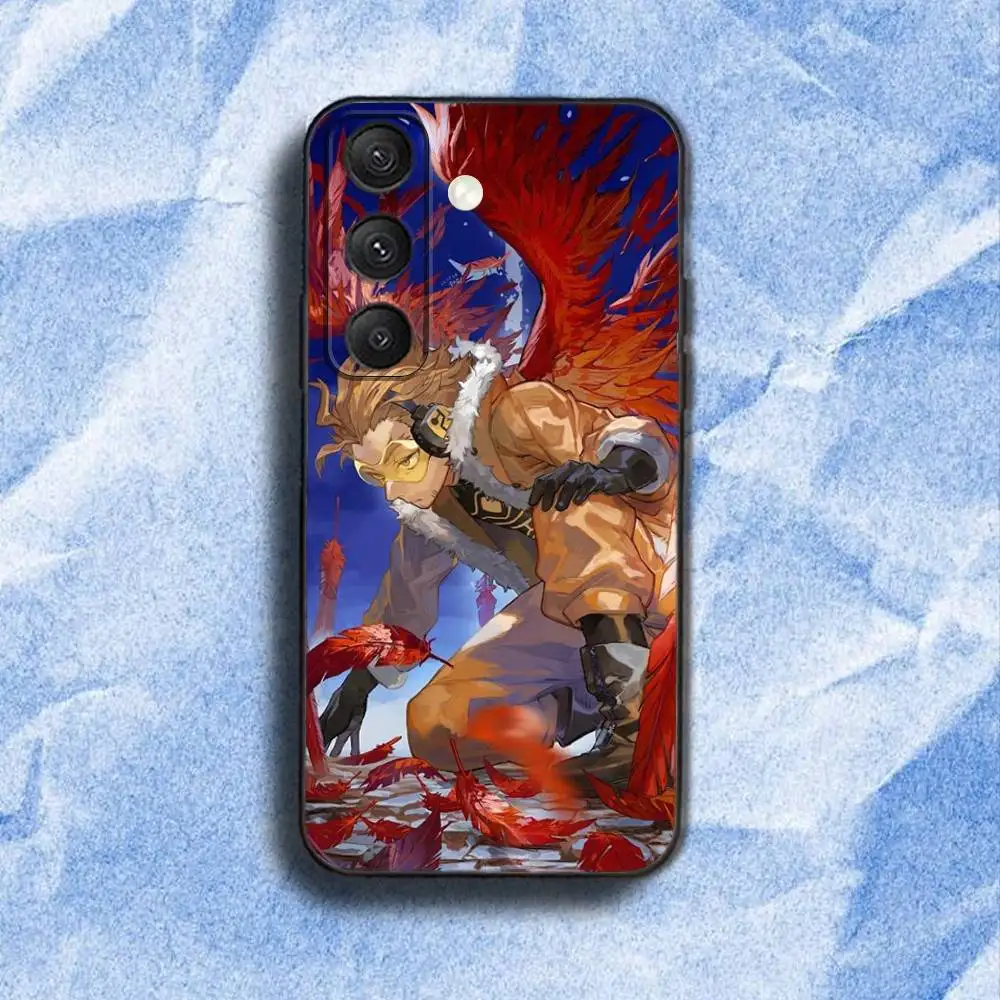 حافظة هاتف Hawks B-BNHA MHA-es لهاتف سامسونج S 25,24,23,22,30,21,10,9,Ultra,Plus,Lite,FE,4,5G حافظة ناعمة سوداء