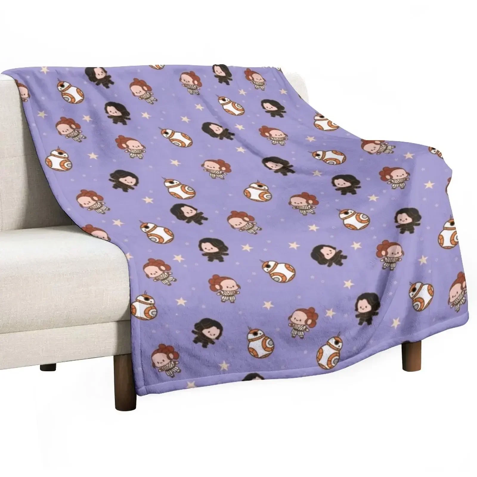 

Reylo Adventure - Purple Throw Blanket Luxury Designer Hairy Moving Blankets