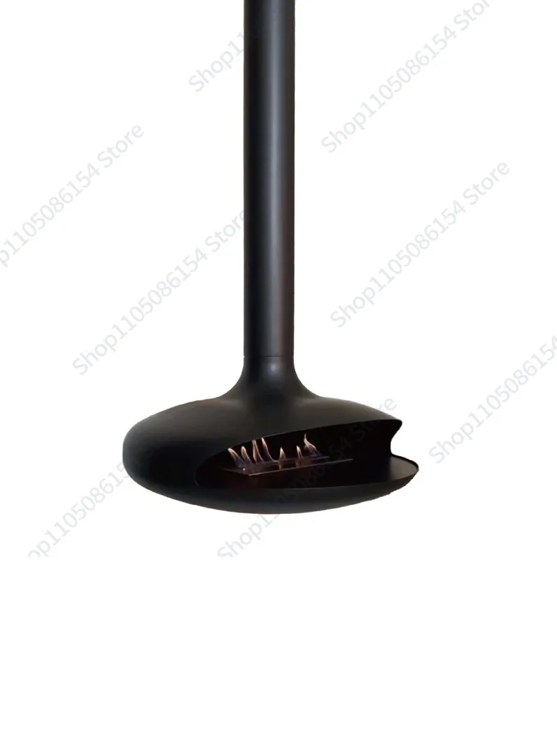 Suspension hanging fireplace firewood simulation flame alcohol atomization designer burning villa decoration heating