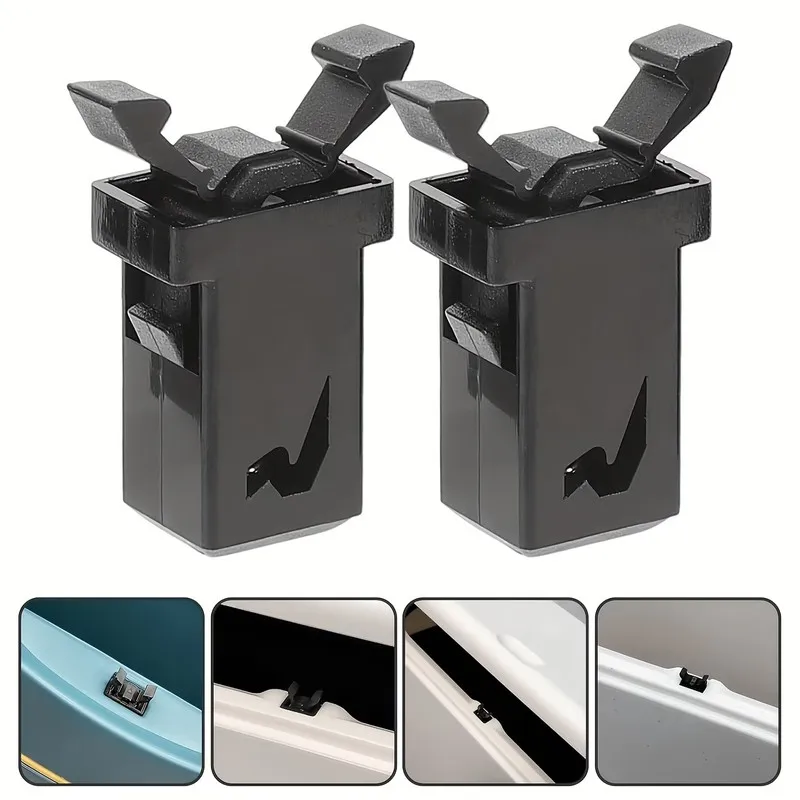 Spring Snap Buttons 32 pcs, Black Plastic Body, Strong Spring Tension, for Trash Can Lids, Multipurpose