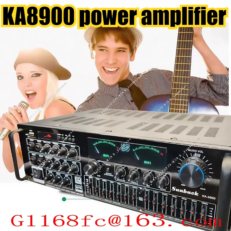 KA-8900 High Power Amplifier Home Bluetooth Dual Wireless Microphone Coaxial Amplifier