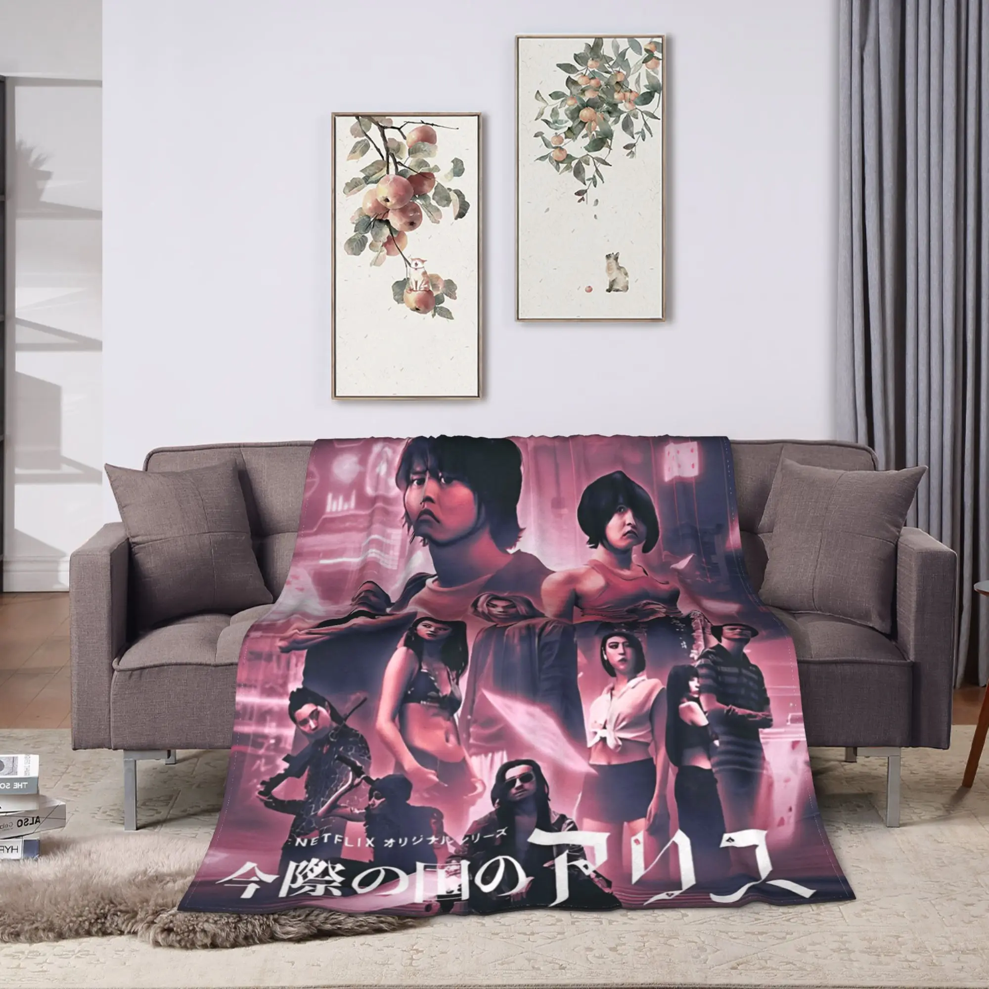 Alice in Borderland (2) Flannel Blanket  Soft Durable Bedding Throws for Living Room Picnic Fashion Bedspread Sofa Bed Cover