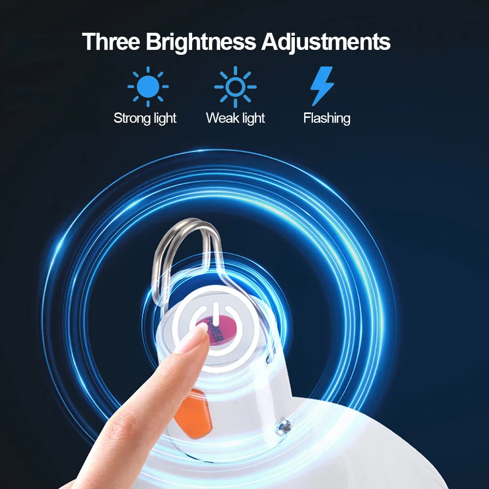 10PCS USB charging portable camping light bulb Tent lighting lamp Portable light led emergency light bulb with hook light