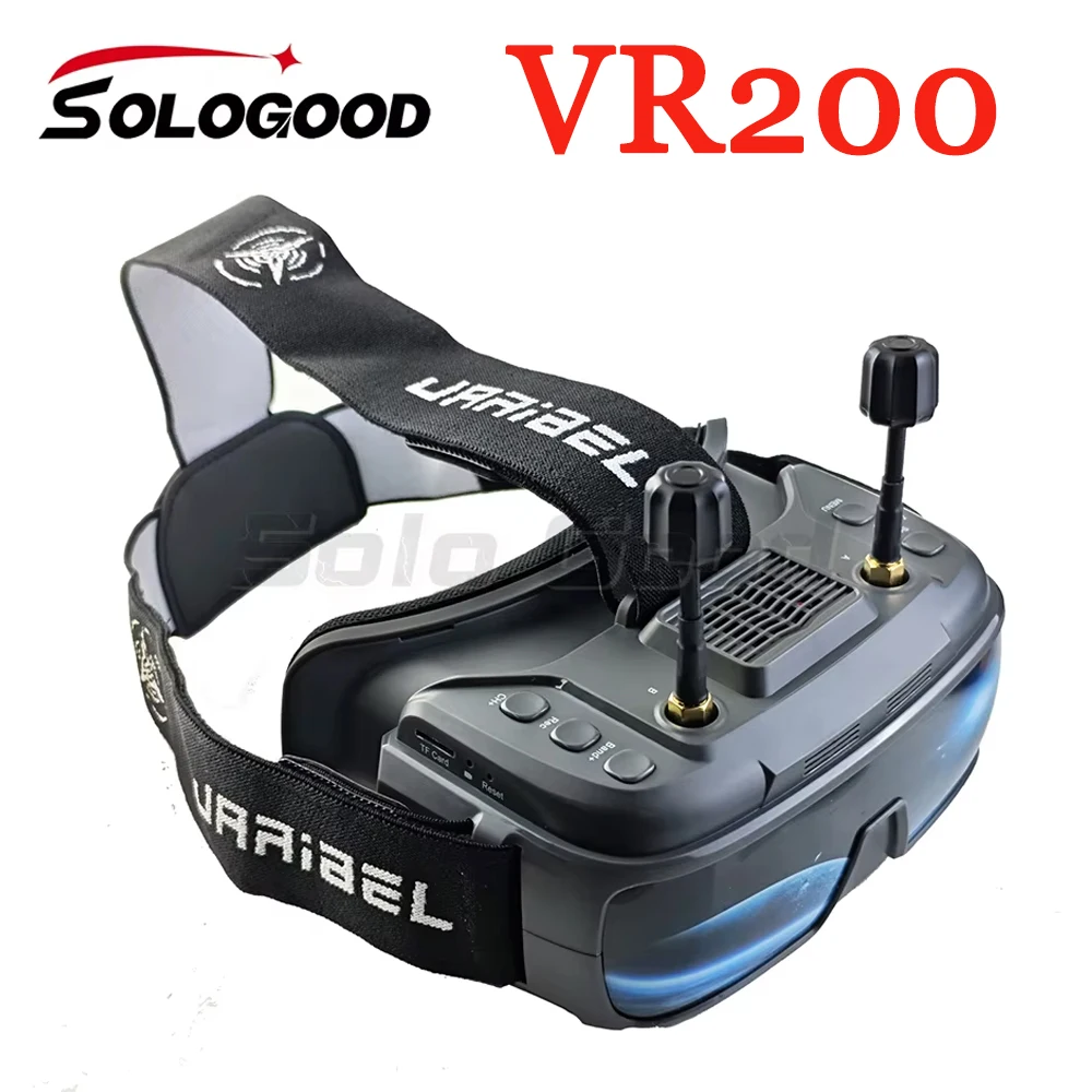 SoloGood VR200 3.5 inch FPV Goggles 5.8G Analog with DVR 40CH 1024 * 600px IPS Screen Support for Analog FPV Racing Drone RC Car