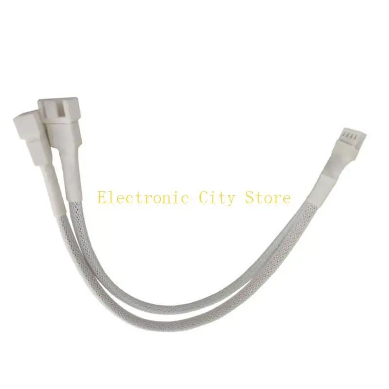 สายเคเบิลพัดลมคอมพิวเตอร์ตัวควบคุมความเร็ว 4pin อะแดปเตอร์สั้นการป้องกัน HU8D