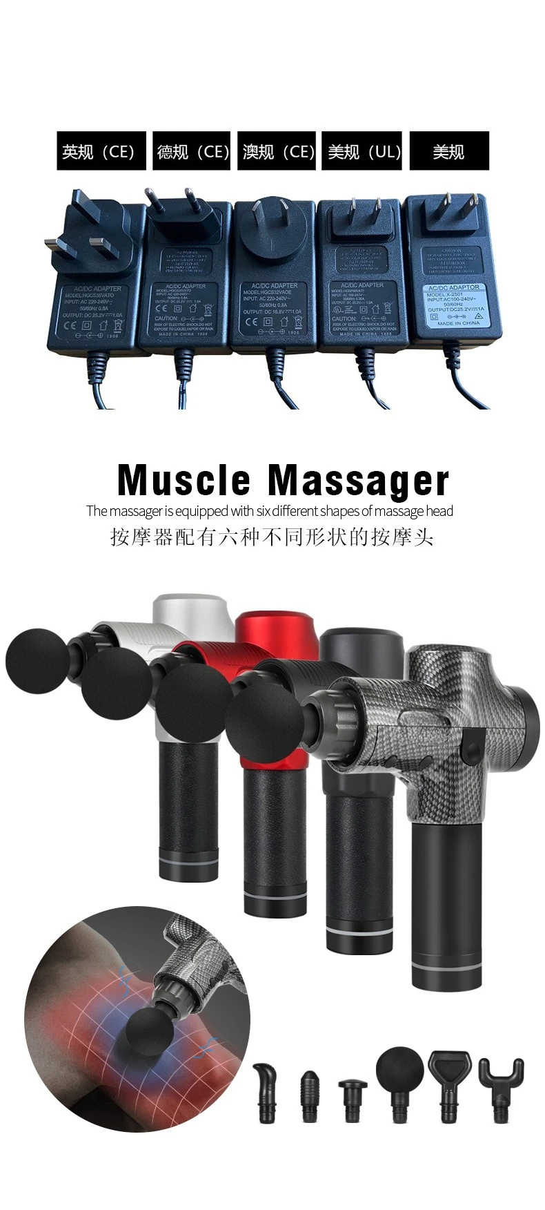 Membrane gun Muscle relaxer Fascia relaxation gun Massage gun Fitness electric silent neck massager