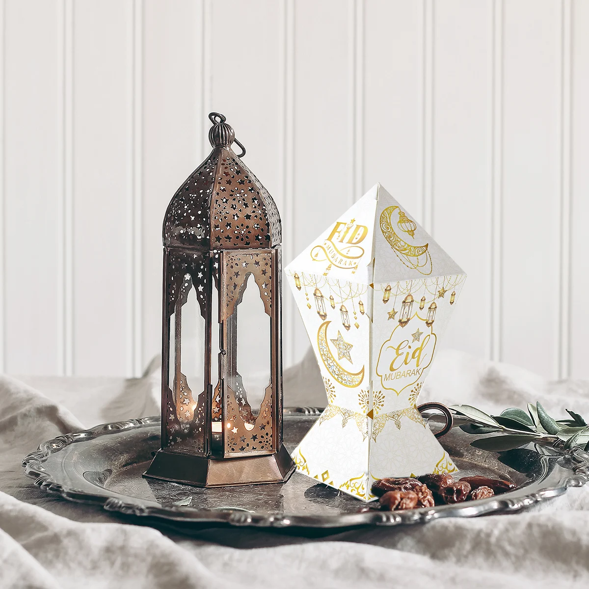 عيد مبارك صندوق حلوى رمضان كريم هدية صندوق حلوى كوكيز أكياس الديكور للمنزل 2025 لوازم حفلات المهرجانات الإسلامية الإسلامية