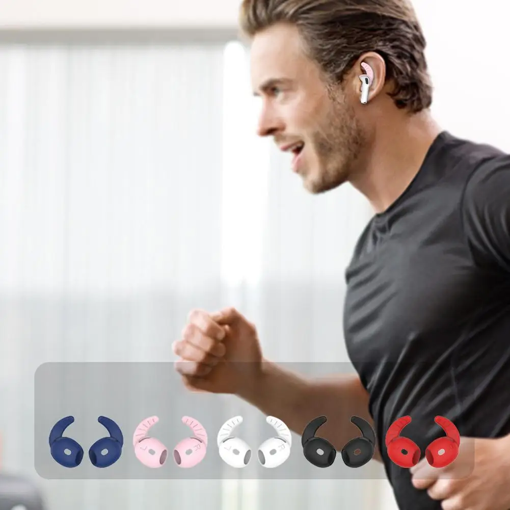 5 Pairs Silicone Ear Caps Case For Airpods 4 Bluetooth Earphones Anti-slip Cover Sports Earphones Accessories